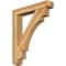 Ekena Millwork Merced Craftsman Rough Sawn Bracket w/ Offset Brace, Western Red Cedar, 6"W x 32"D x 38"H BKT0604X32X38MRC04RWR - alternate 1